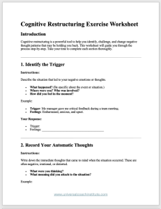 cognitive restructuring worksheet