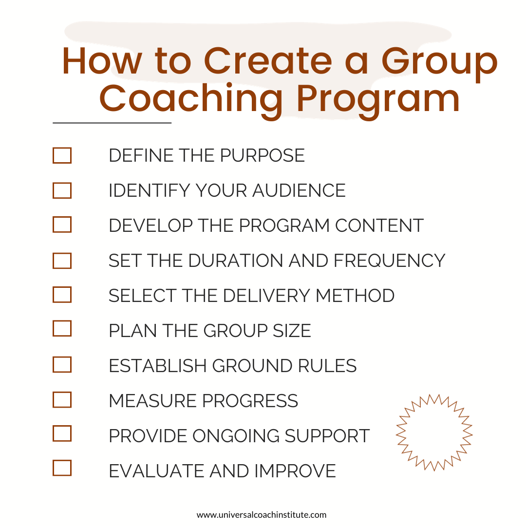 how to create a group coaching program