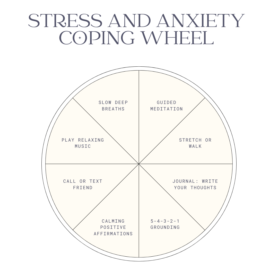 Stress and Anxiety Coping Wheel